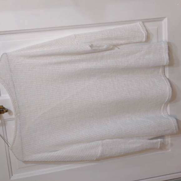 Oversized drop shoulder open knit top - Picture 2 of 5